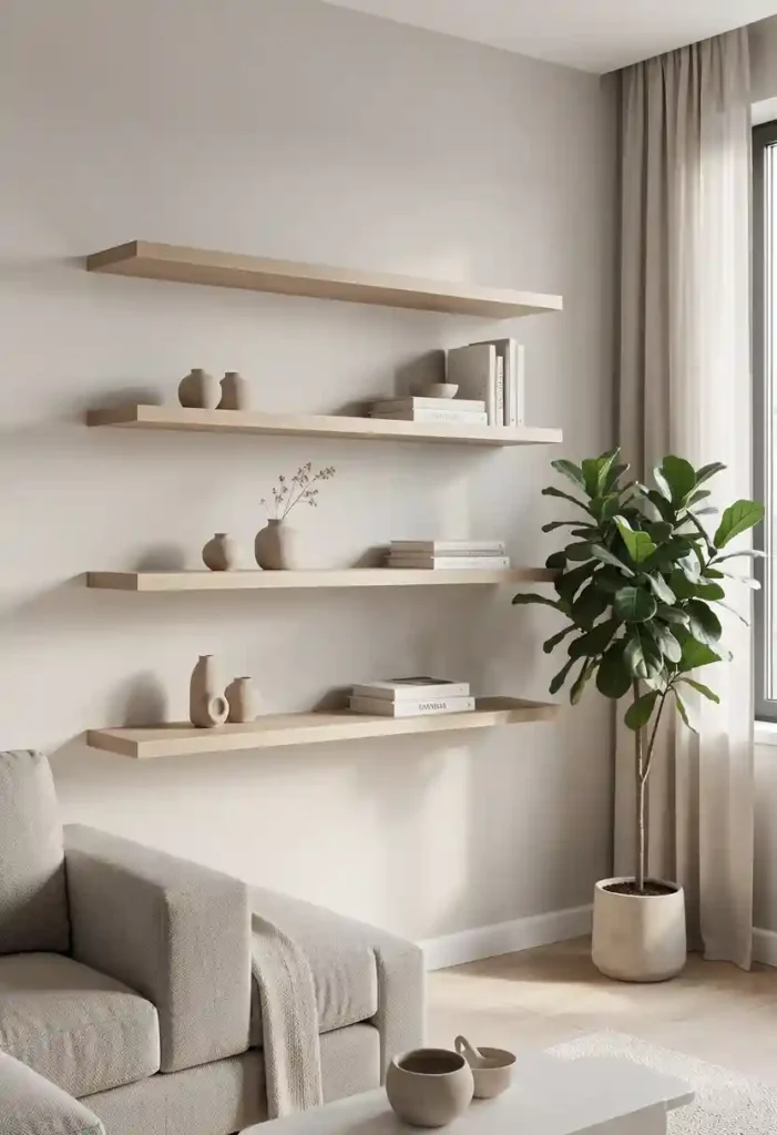 Minimalist Floating Shelves