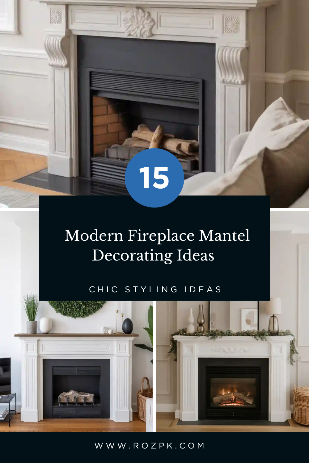 Modern Fireplace Mantel Decorating Ideas