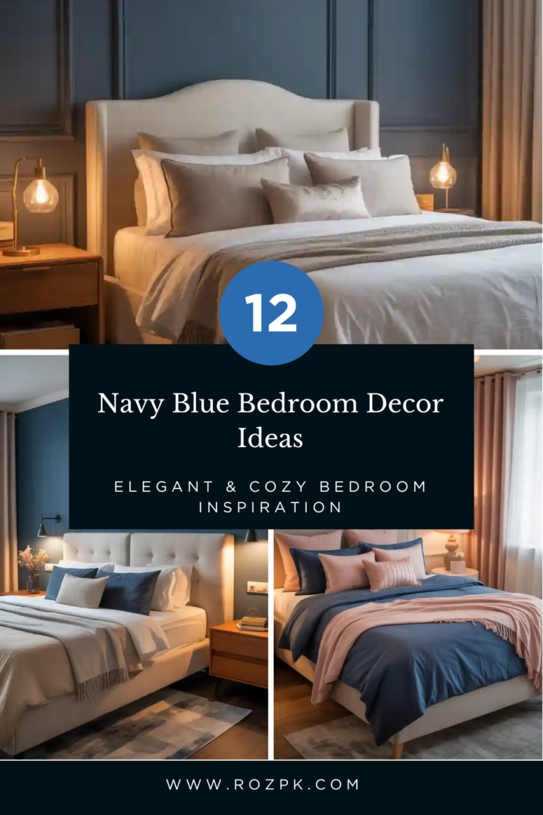 _Navy Blue Bedroom Decor Ideas