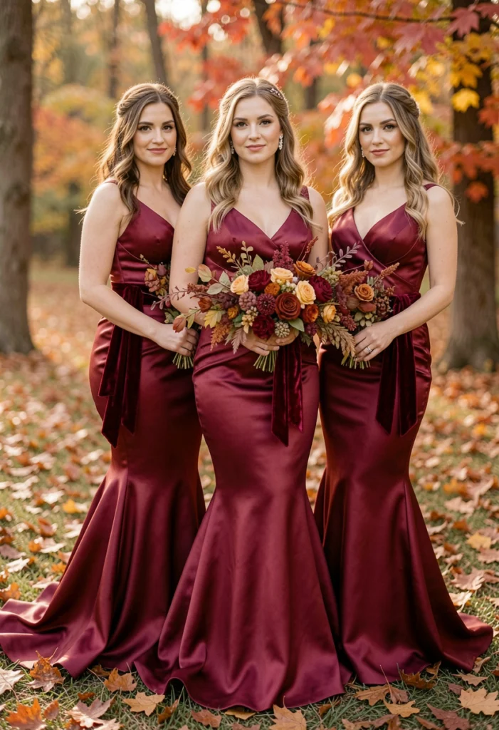 Burgundy Satin Dresses for a Classic Look