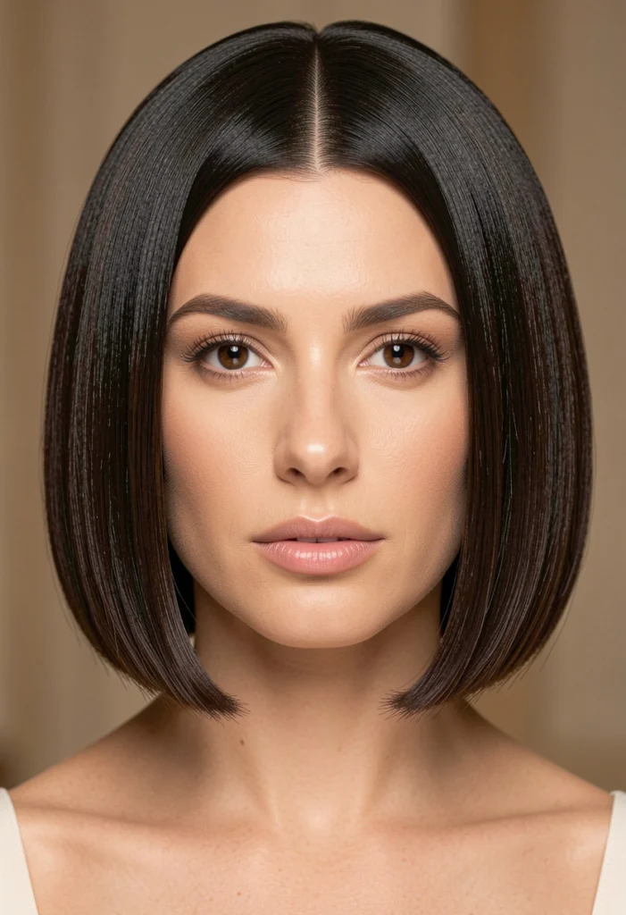 Classic Italian Bob with Blunt Ends