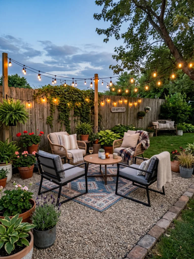DIY Gravel Patio for an Instant Outdoor Seating Area