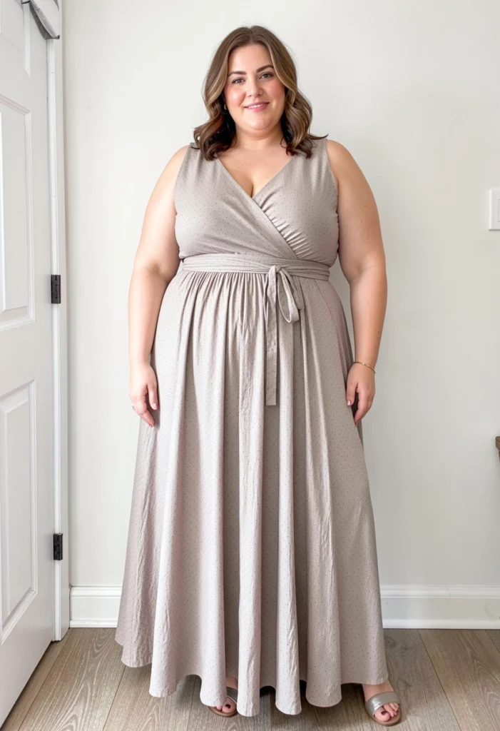 Flowy Maxi Dress with Defined Waist