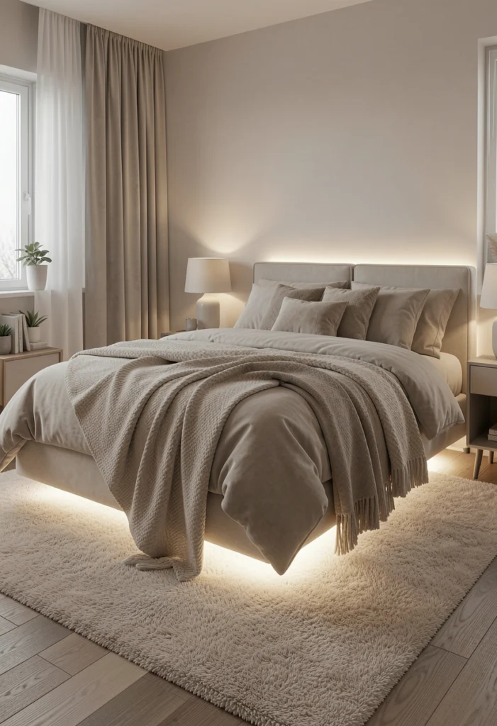 LED Strip Lights Under the Bed