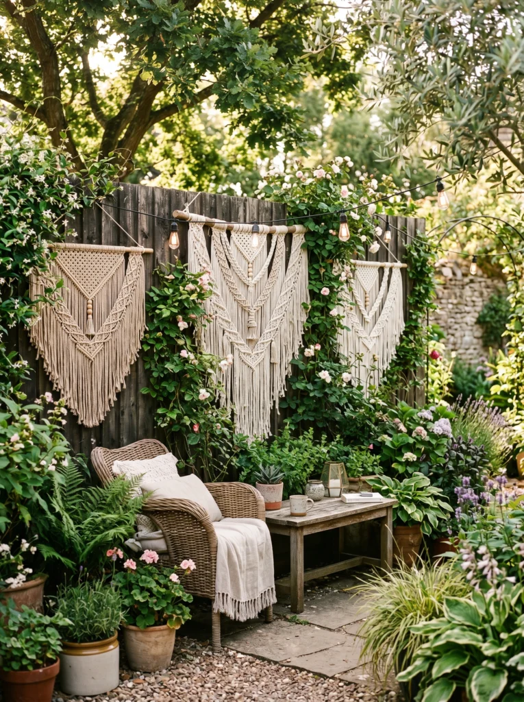 Macramé Fence Panels for Artistic Texture