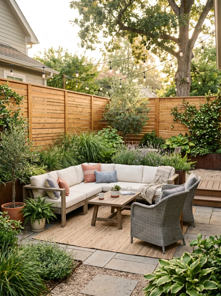 Wooden Slat Privacy Panels