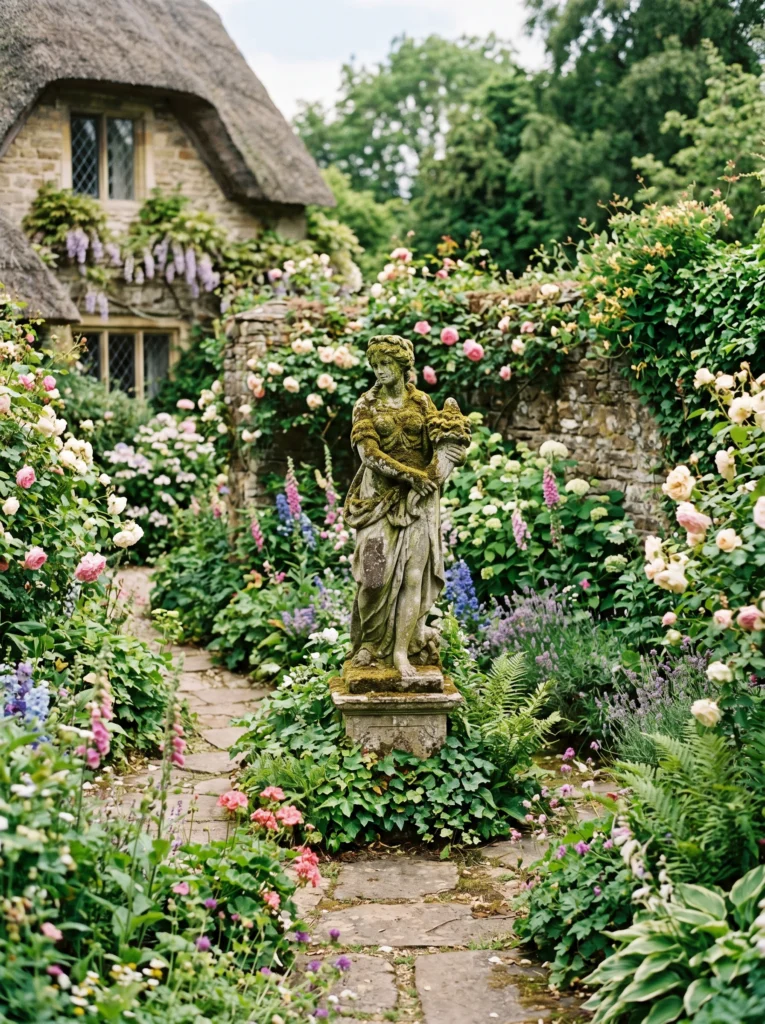 Antique Garden Statue Accents