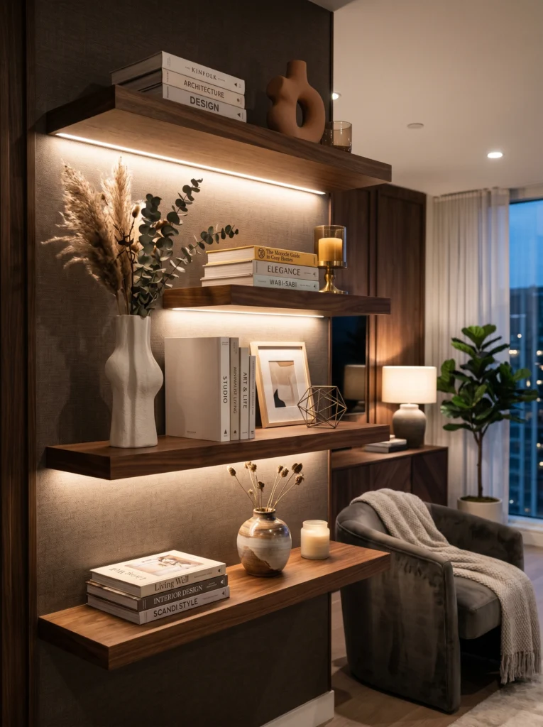  Floating Shelves With Built-In Lighting for Luxury Appeal