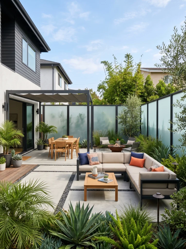 Glass Panels with Frosted Finish