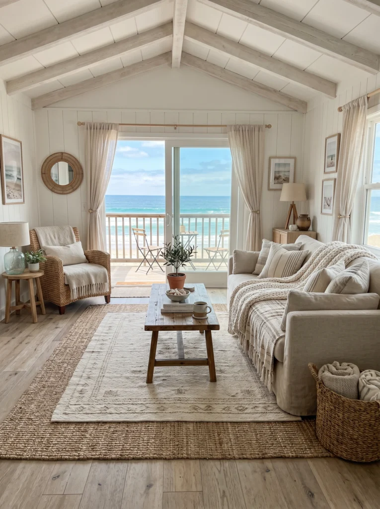 Layered Textures with Rugs and Throws