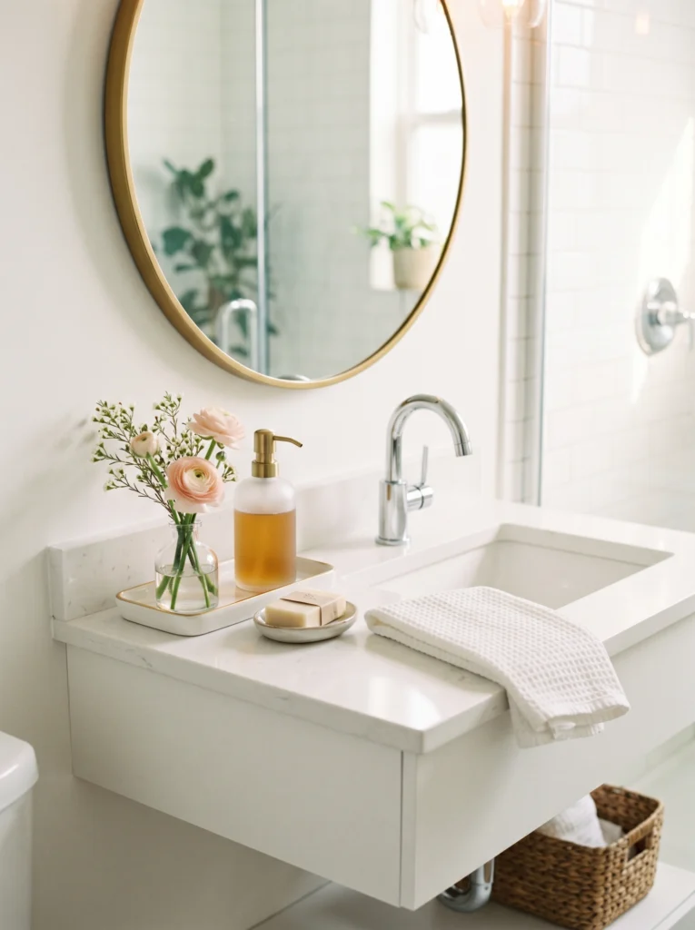 Small Bathroom Counter Decor for Compact Spaces