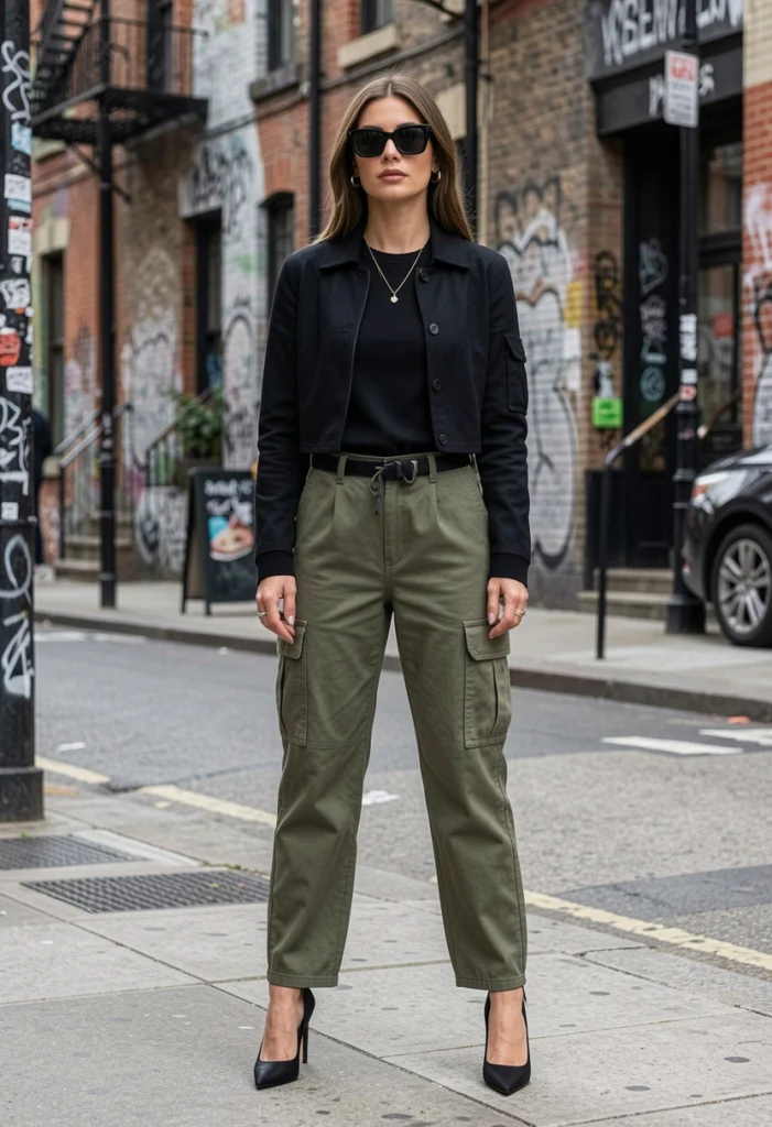 Cargo Pants with Heels