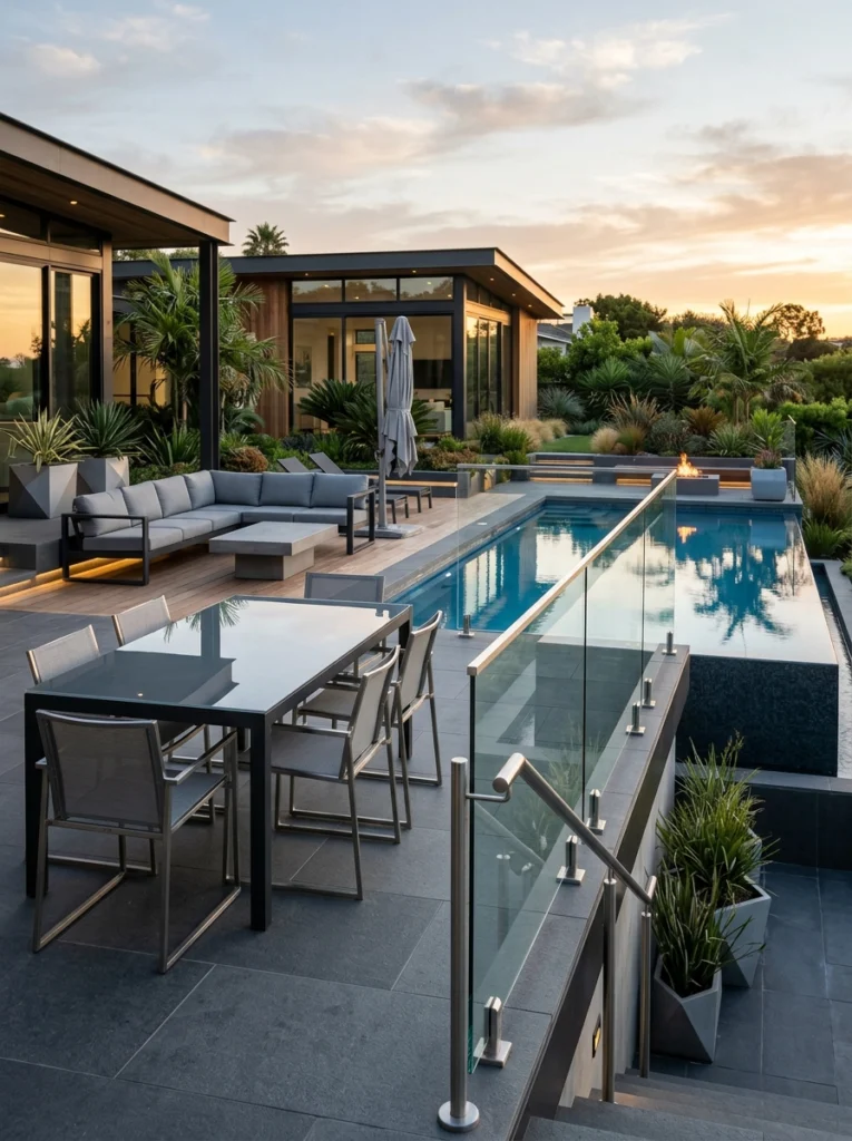 Glass and Metal Accents