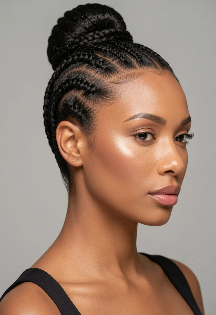 . Knotless Braids Bun