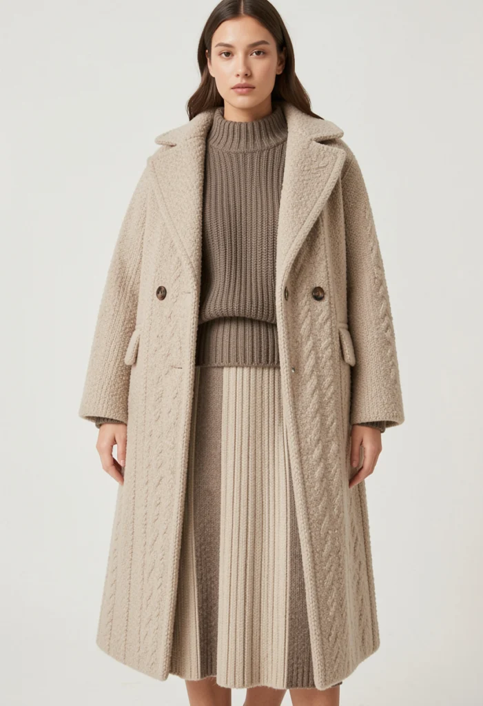 Matching Knit Set with Coat