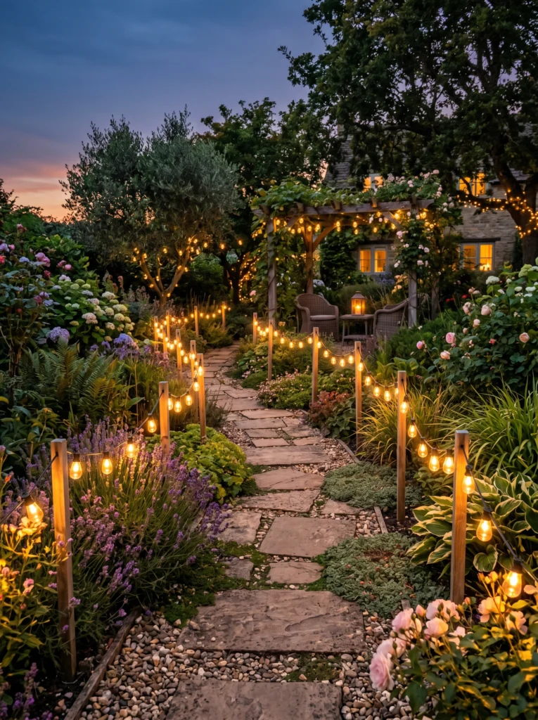 Pathway String Light Stakes