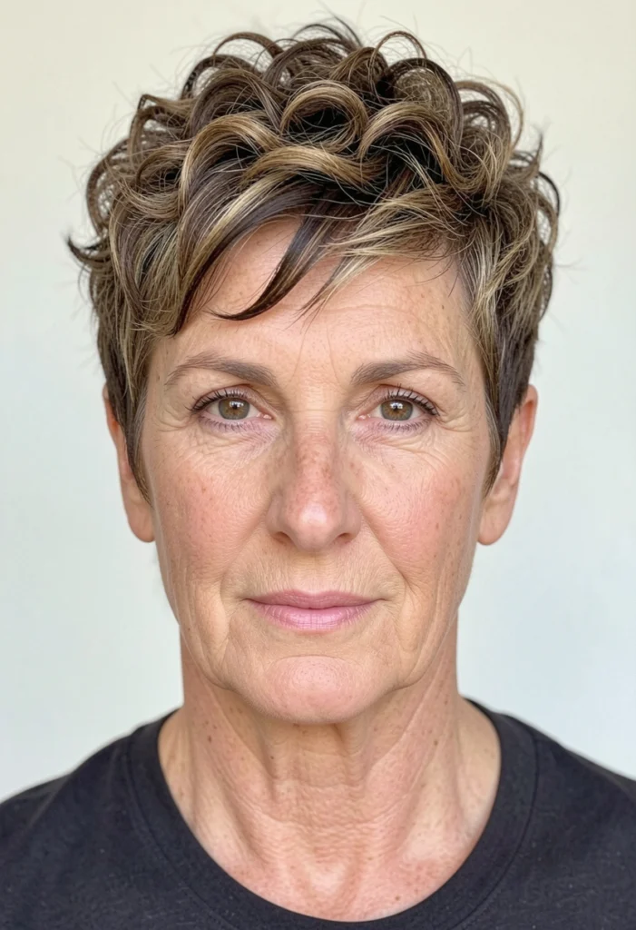 Short Choppy Cut for Curly Hair