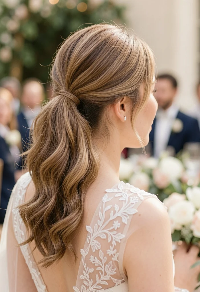 Low Ponytail with Waves