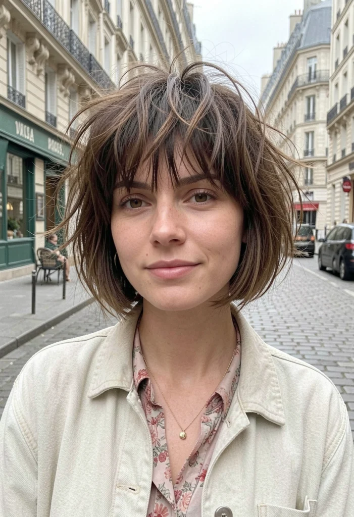 Messy French Bob