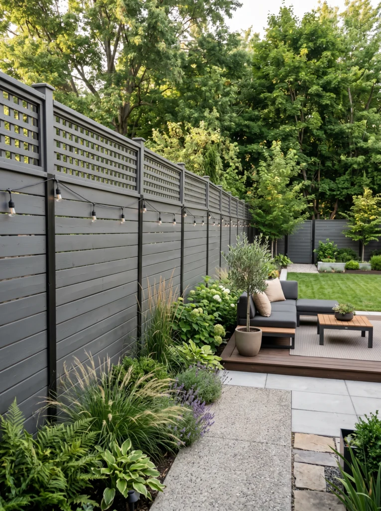  Painted Fence with Added Height