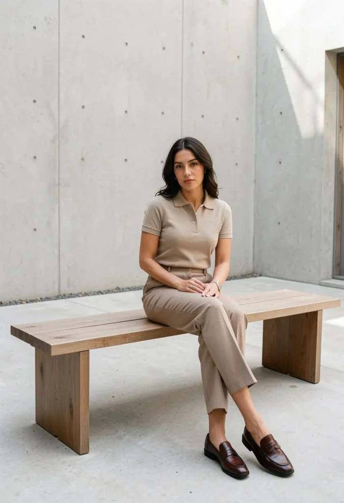 Polo Shirt with Tailored Pants