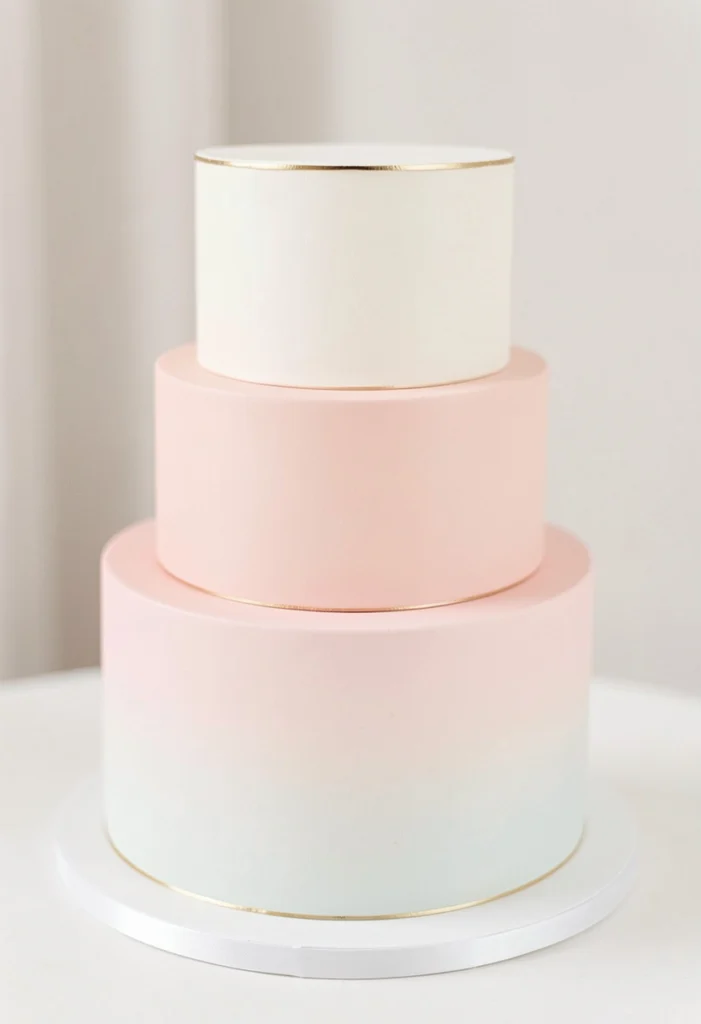 Soft Blush Minimal Cake