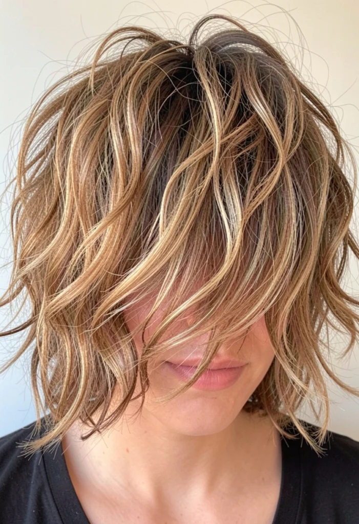 Soft Shag with Tousled Waves