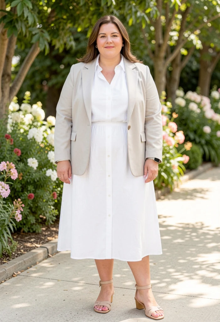 Lightweight Blazer with Summer Basics