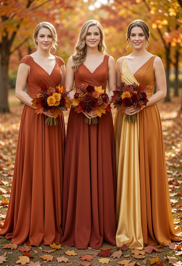  Mixed Autumn Color Palette Dresses