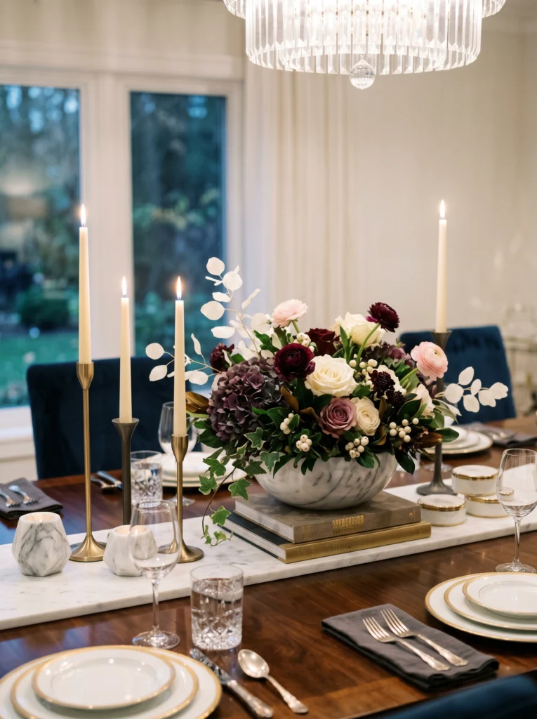 Mixed Height Decor Arrangement for Designer Appeal