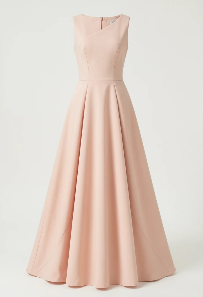 Soft Blush Dress with Minimal Design