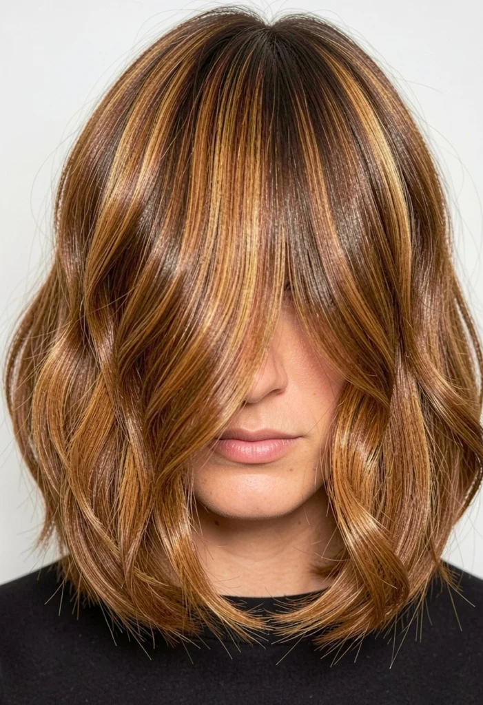 Italian Bob with Soft Waves and Shine