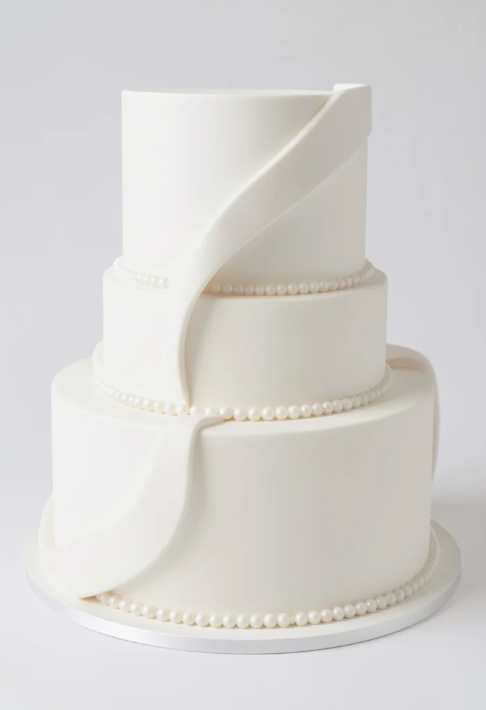 Minimal Cake with Single Flower