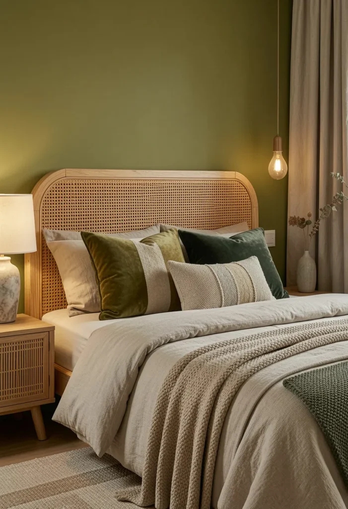 Olive Green with Soft Neutrals