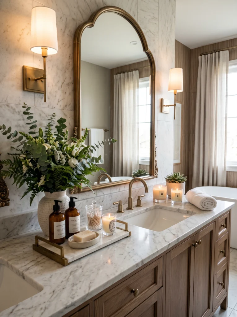 Statement Mirror and Counter Pairing for Elegant Impact