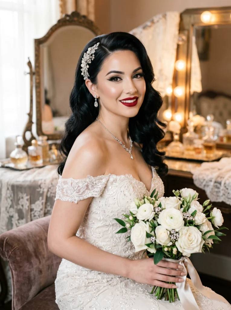 Hollywood Glam Bridal Style