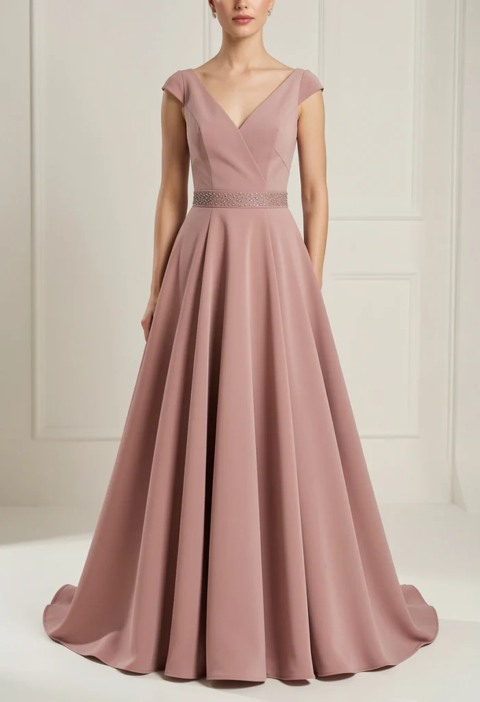 Dusty Rose A-Line Dress