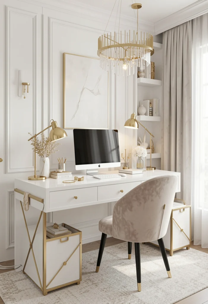 Elegant White and Gold Theme