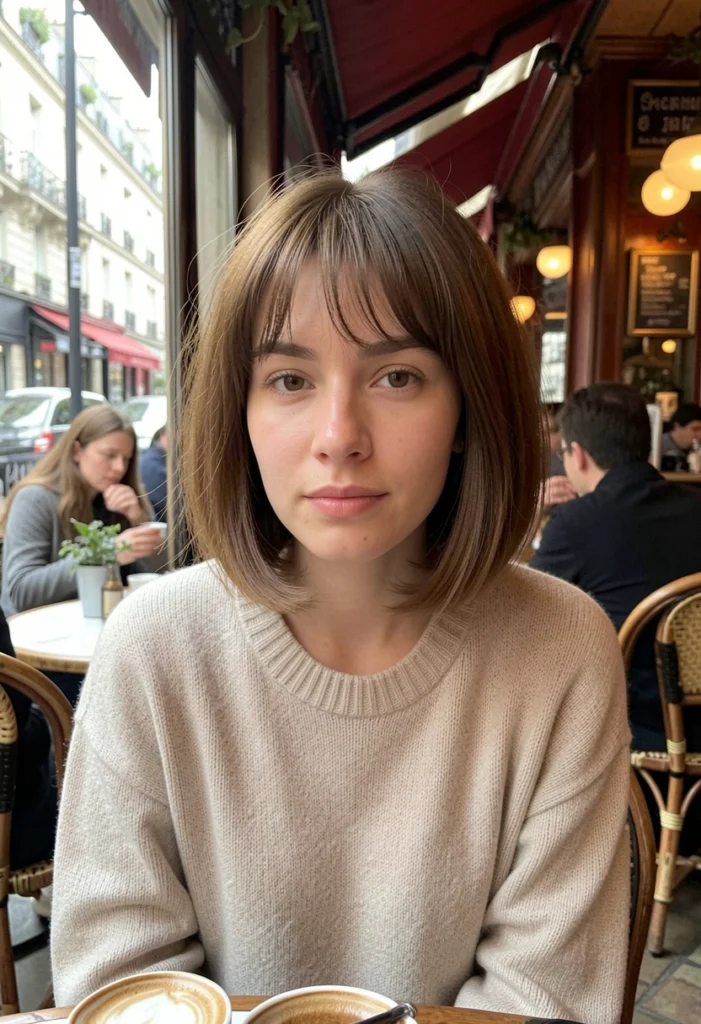 French Bob with Wispy Bangs
