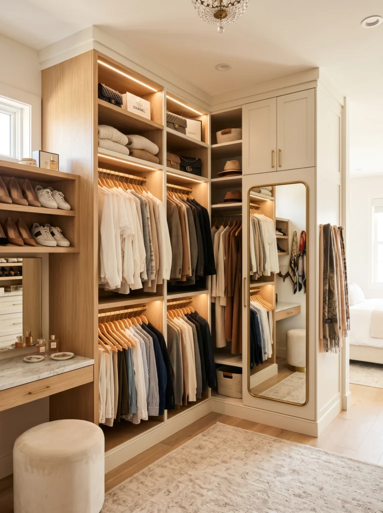 L-Shaped Closet Design