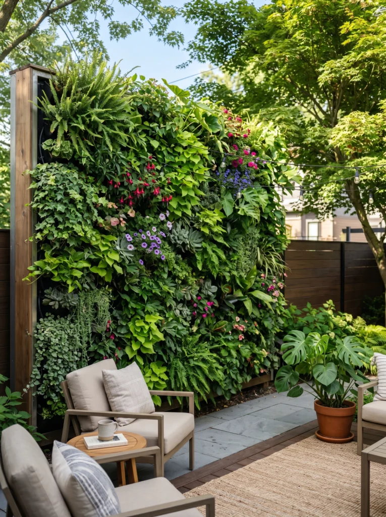 Lush Vertical Garden Wall