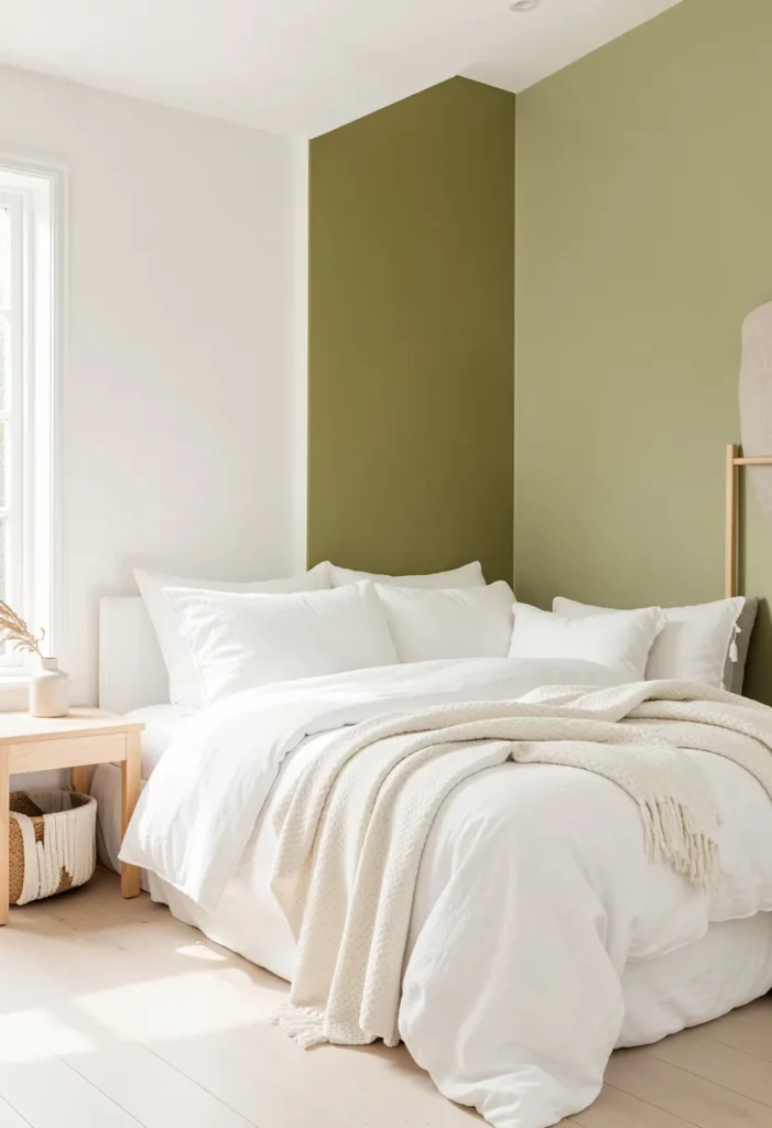 Olive Green and White Palette