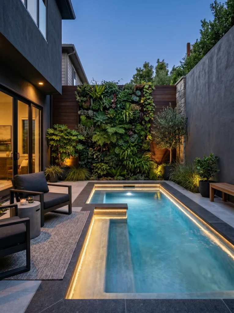  Courtyard Pool With Privacy Walls
