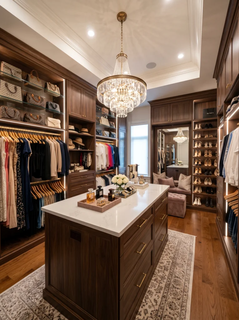  Island-Centered Closet