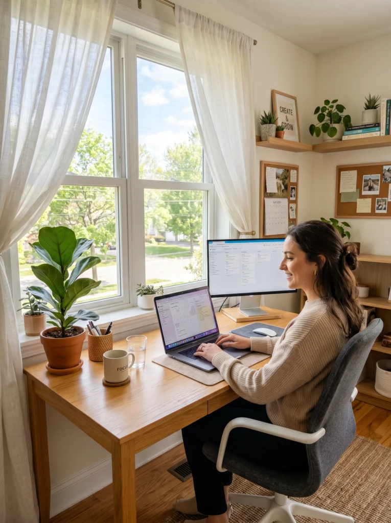 Natural Light-Focused Workspace
