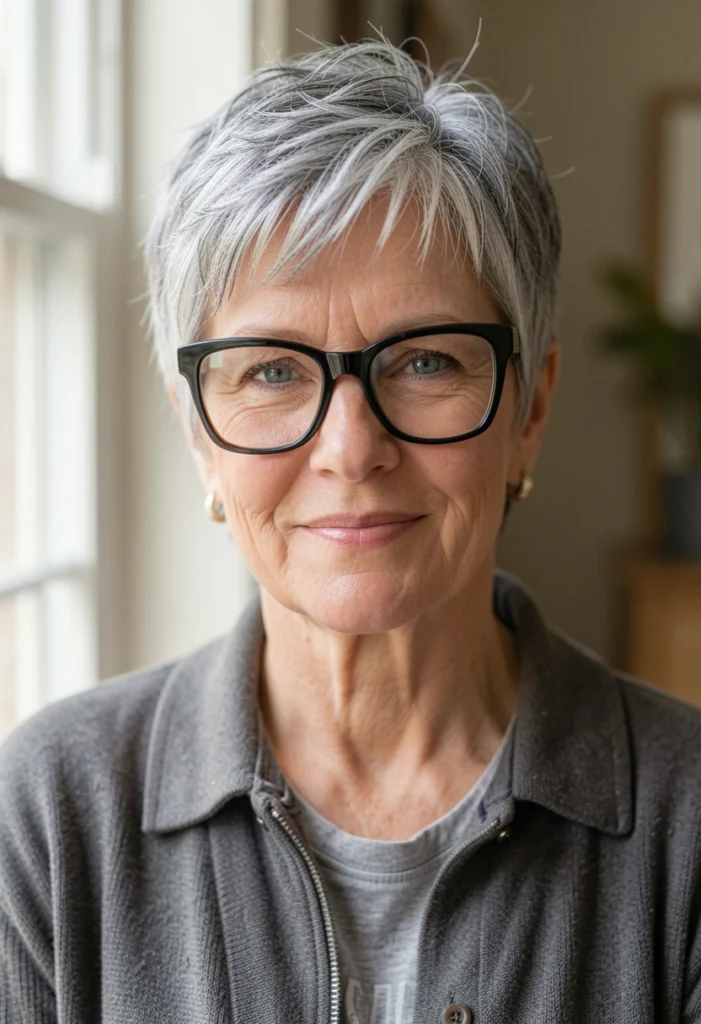  Short Shag with Glasses