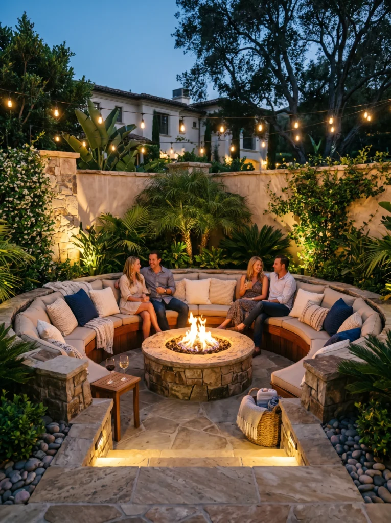  Sunken Fire Pit Seating Area for Luxury Outdoor Living