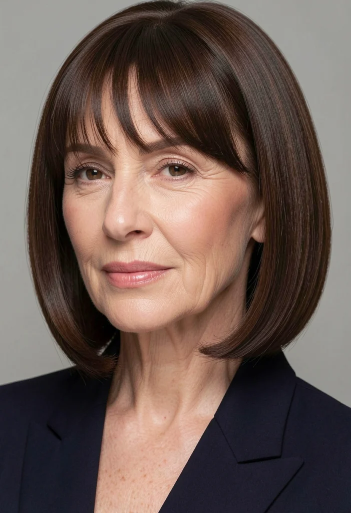 Chin-Length Bob with Bangs