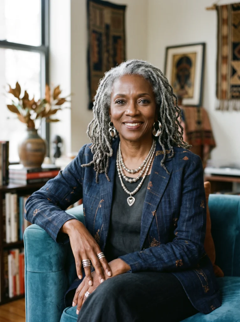 Gray Locs for Timeless Beauty