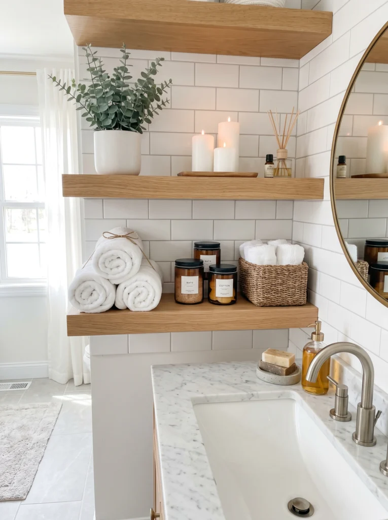 Bathroom Floating Shelves for Elegant Organization